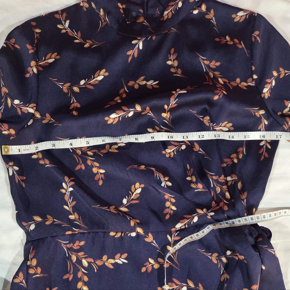 BCX Navy Floral Wrap Dress - Picture 9 of 9